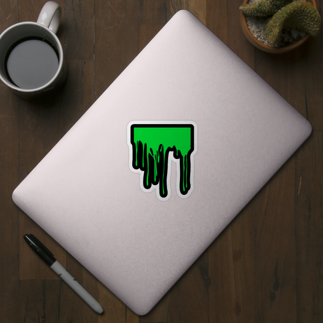 Green Dripping Paint by CBV